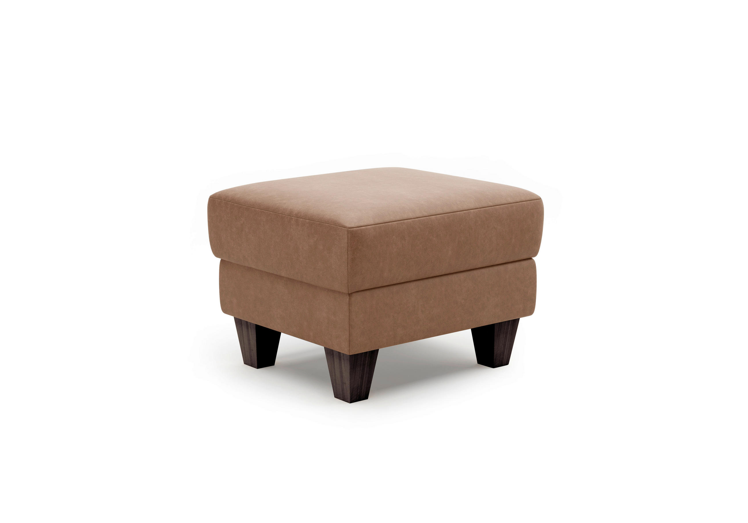 HOCKER in Textil Cognac  - Wengefarben/Cognac, Konventionell, Holz/Textil (58/48/58cm) - Sit & More