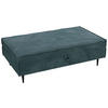HOCKER in Textil Petrol  - Petrol/Schwarz, Design, Textil/Metall (135/45/75cm) - Livetastic