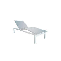 LEŽALJKA  siva, bijela  metal, tekstil      - bijela/siva, Moderno, metal/tekstil (205/81,5-34,5/72,5cm) - Ambia Garden