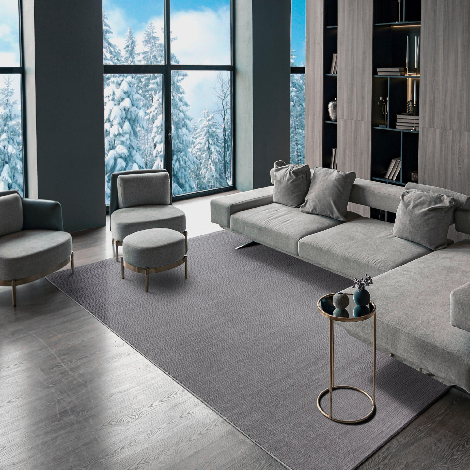WEBTEPPICH 200/290 cm LIMA Grau  - Grau, Basics, Textil (200/290cm)