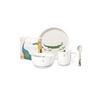KINDERGESCHIRRSET KIDS, CROCO KROKODIL Fine Bone China 4-teilig  - Weiß/Grün, Basics, Keramik - ASA