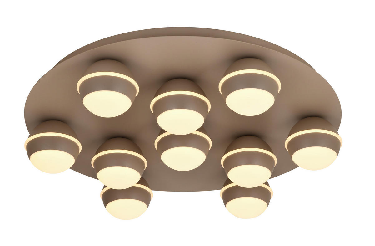 LED-DECKENLEUCHTE Biarritz 60/60/14 cm  - Sandfarben, Design, Kunststoff/Metall (60/60/14cm)