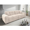 VIERSITZER-SOFA in Struktur Creme  - Creme/Schwarz, MODERN, Kunststoff/Textil (300/87/120cm) - Livetastic