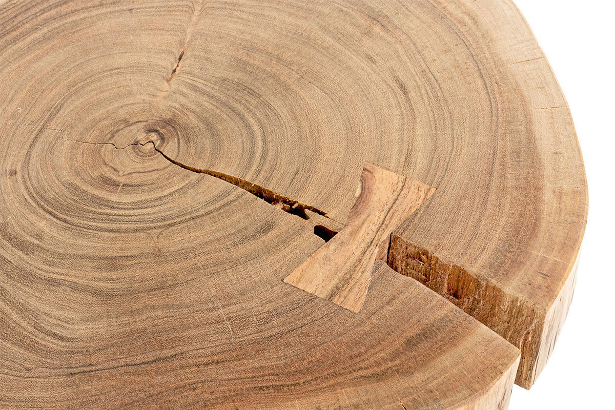 BEISTELLTISCH in Holz, Metall 45/45/50 cm  - Schwarz/Akaziefarben, Trend, Holz/Metall (45/45/50cm)