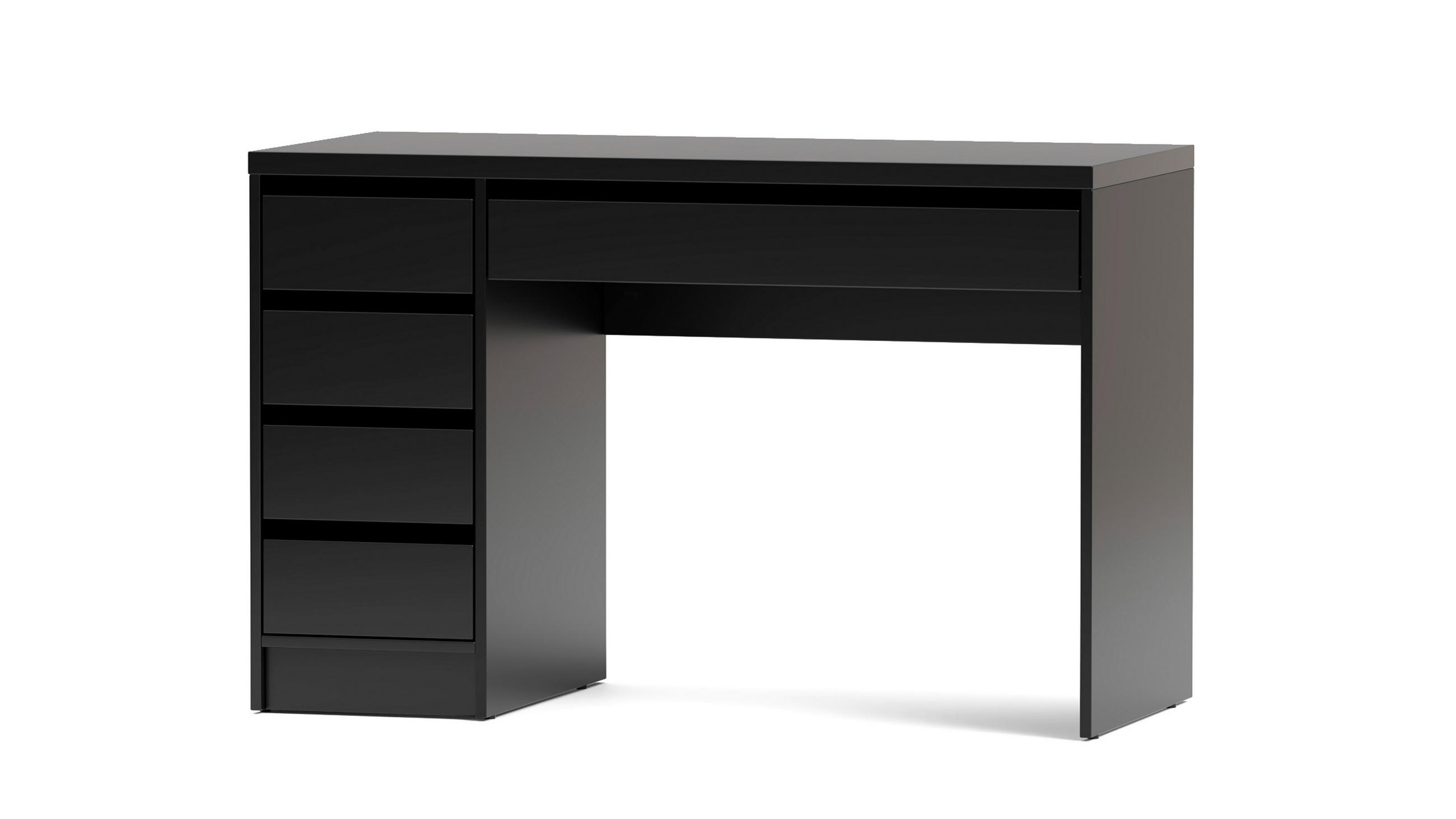 SCHREIBTISCH 120/55/77,6 cm Schwarz  - Schwarz, MODERN, Holzwerkstoff (120/55/77,6cm) - Livetastic