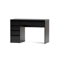 SCHREIBTISCH 120/55/77,6 cm Schwarz  - Schwarz, MODERN, Holzwerkstoff (120/55/77,6cm) - Livetastic