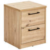 NACHTSCHRANK 38/46/36 cm  - Schwarz/Eiche Artisan, Basics, Holzwerkstoff/Kunststoff (38/46/36cm) - Xora