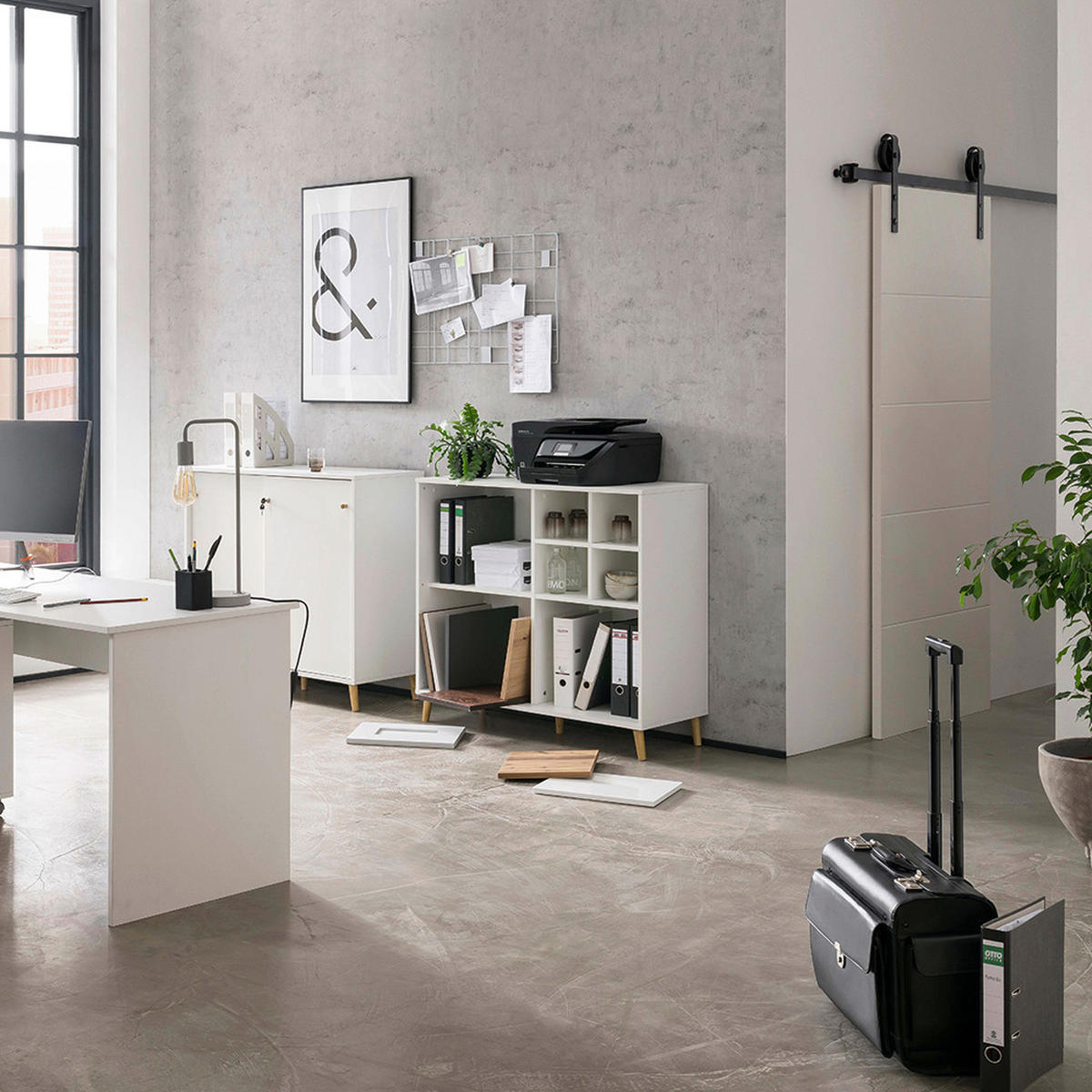 AKTENREGAL Weiß  - Weiß, MODERN, Holz/Holzwerkstoff (100,1/92,6/41cm) - MID.YOU