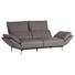 SOFA in Leder Grau - Chromfarben/Grau, KONVENTIONELL, Leder/Metall (260/88-105/105-135cm) - Cantus SOFA in Leder Grau - Chromfarben/Grau, KONVENTIONELL, Leder/Metall (260/88-105/105-135cm) - Cantus