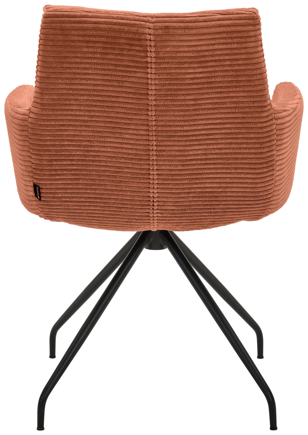 ARMLEHNSTUHL  in Cord  - Aprikose/Schwarz, Design, Textil/Metall (61/85/64cm) - Musterring