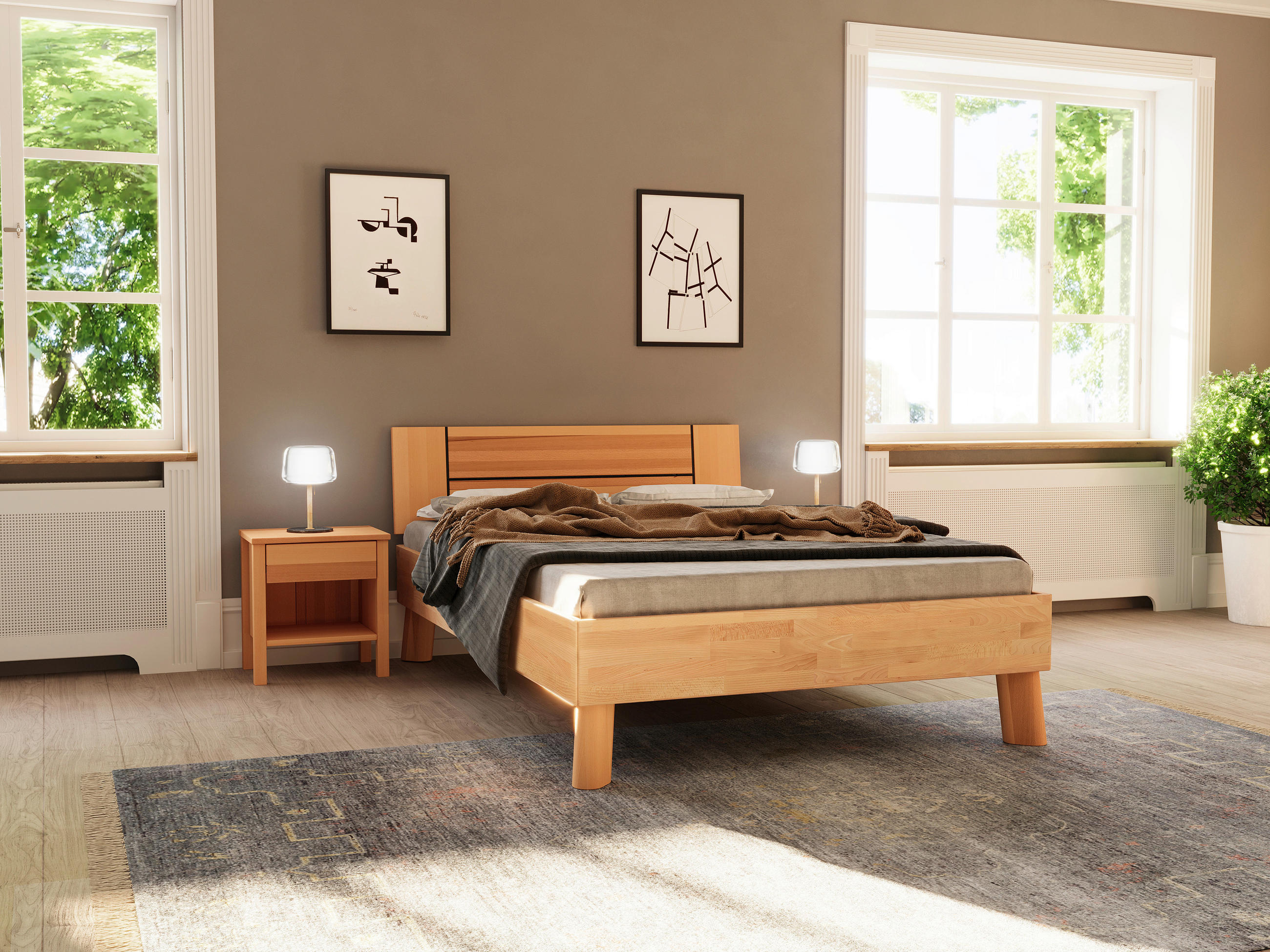 BETT 160/200 cm,  in  - MODERN, Holz (160/200cm) - MID.YOU