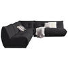 Freisteller von Livetastic ECKSOFA Schwarz Lederlook.