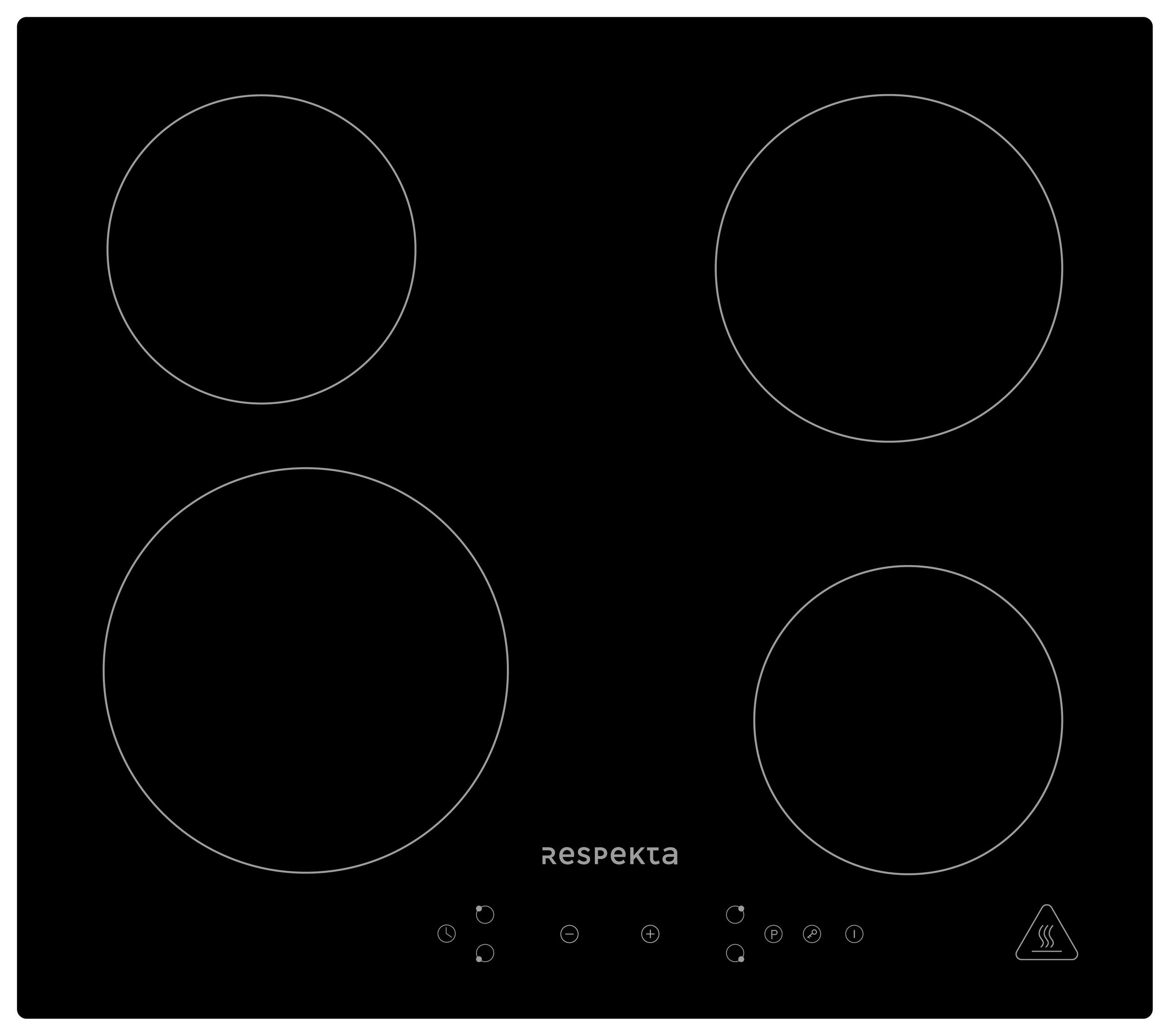 UGNSSET ASET7004295I  - svart, Trend, metall/glas (59,5/59,5/56,5cm) - Respekta