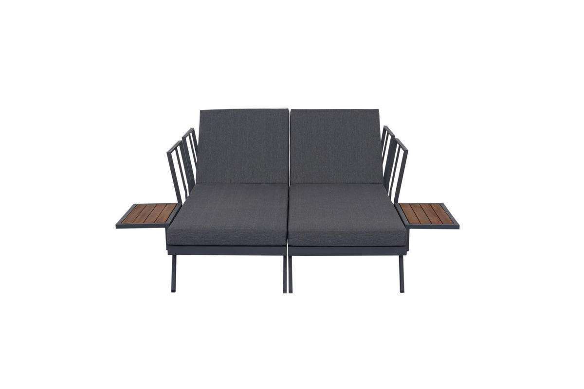 GARTENSET 5-teilig  - Dunkelgrau/Anthrazit, MODERN, Holz/Textil - Ambia Garden