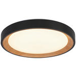 DECKENLEUCHTE  40/7 cm    - Eichefarben/Schwarz, Trend, Kunststoff/Metall (40/7cm) - Novel