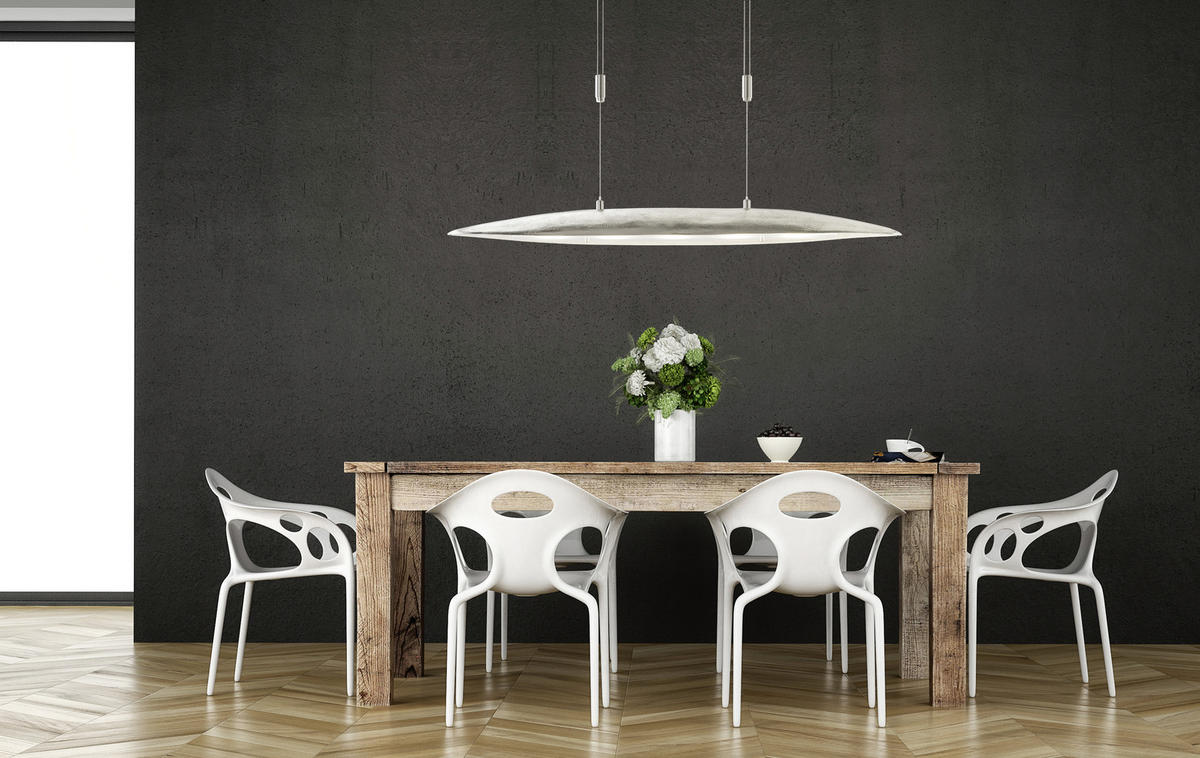 LED-HÄNGELEUCHTE 98/20/101-161 cm    - Nickelfarben, Design, Metall (98/20/101-161cm) - Fischer & Honsel