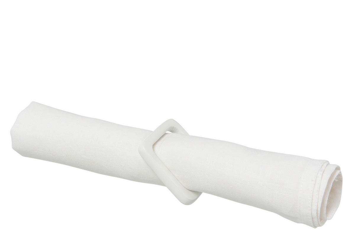 SERVIETTENRINGESET   - Weiß, Basics, Metall (9/6/23cm)