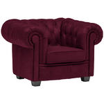 CHESTERFIELD-SESSEL - Wengefarben/Bordeaux, LIFESTYLE, Holz/Textil (115/76,5/96cm) - Landscape