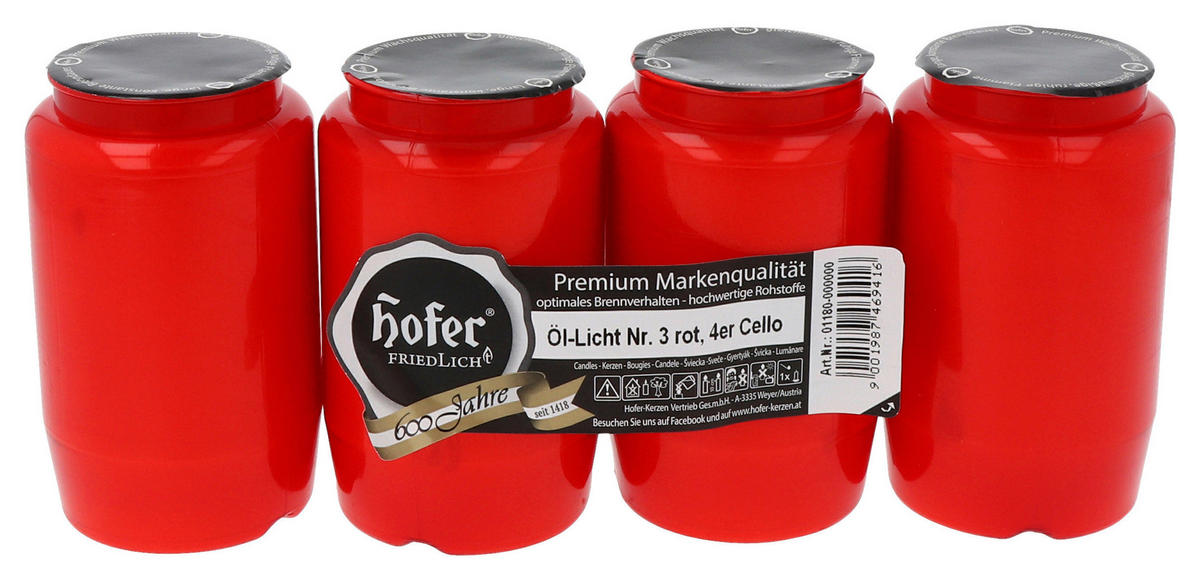 GRABLICHT - Rot, Basics, Naturmaterialien/Kunststoff (23,6/6/9,5cm)