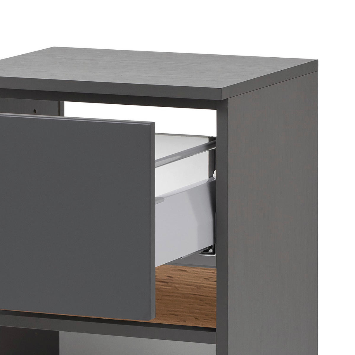 UNTERSCHRANK 40/79/35 cm   - Graphitfarben/Grau, Natur, Holzwerkstoff (40/79/35cm) - Xora