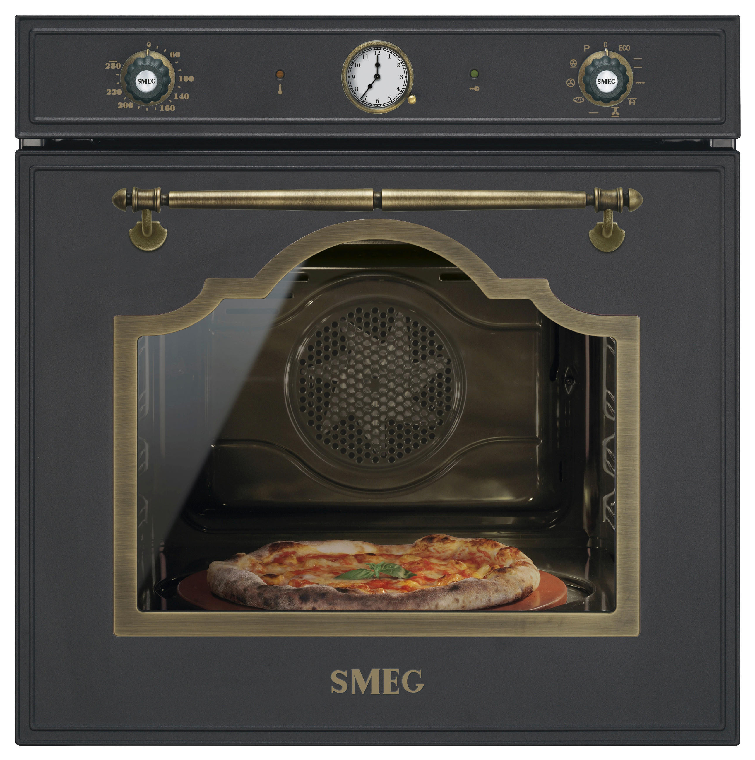 EINBAUBACKOFEN SFP750AOPZ  - Anthrazit/Messingfarben, Basics, Metall (59,7/59,2/54,8cm) - SMEG