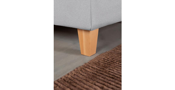 POLSTERBETT Matratze, Lattenrost, Bettkasten Buchefarben, Greige 180/200 cm  - Greige/Buchefarben, Design, Holz/Textil (180/200cm) - Valnatura
