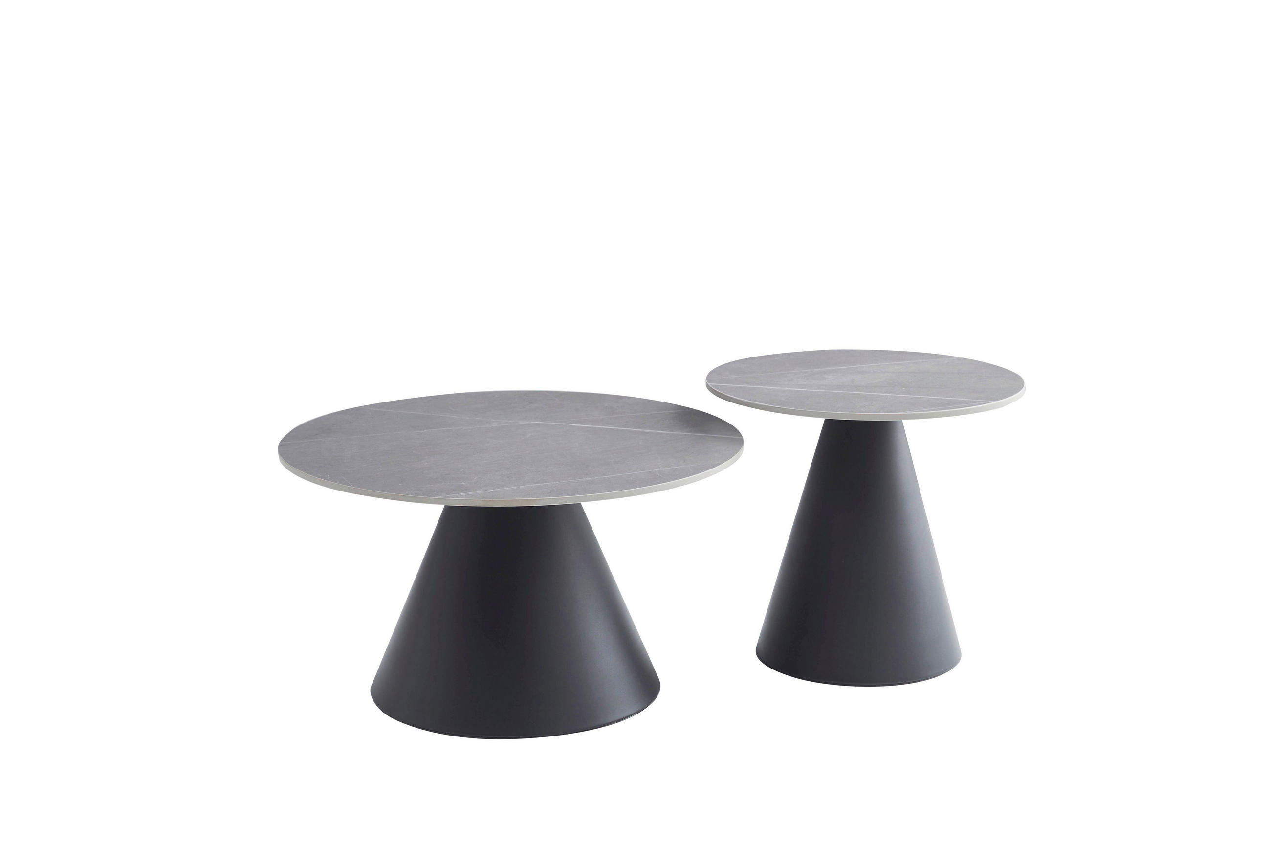 Livetastic Couchtischset Grau, Schwarz 50x40x70 cm