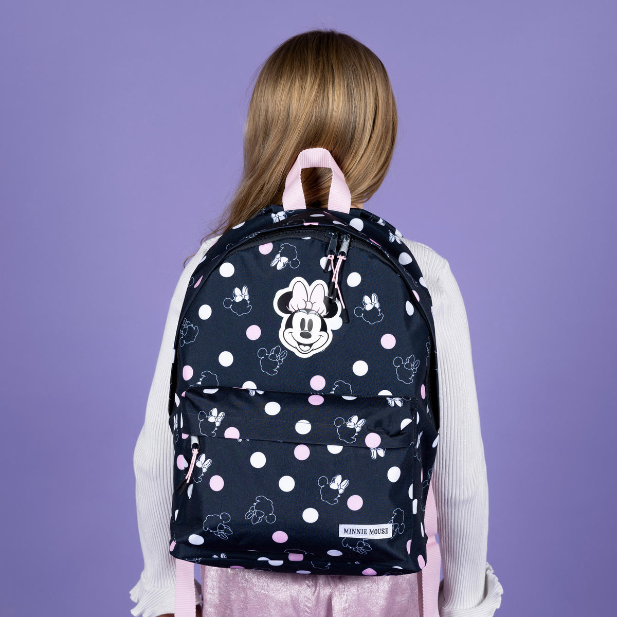 RUCKSACK Minnie Mouse  - Hellrosa/Schwarz, Basics, Textil (29/39/13,5cm) - Disney
