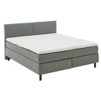 BOXSPRINGBETT 180/200 cm  in Salbeigrün  - Salbeigrün/Schwarz, MODERN, Kunststoff/Textil (180/200cm) - Beldomo - Sleep