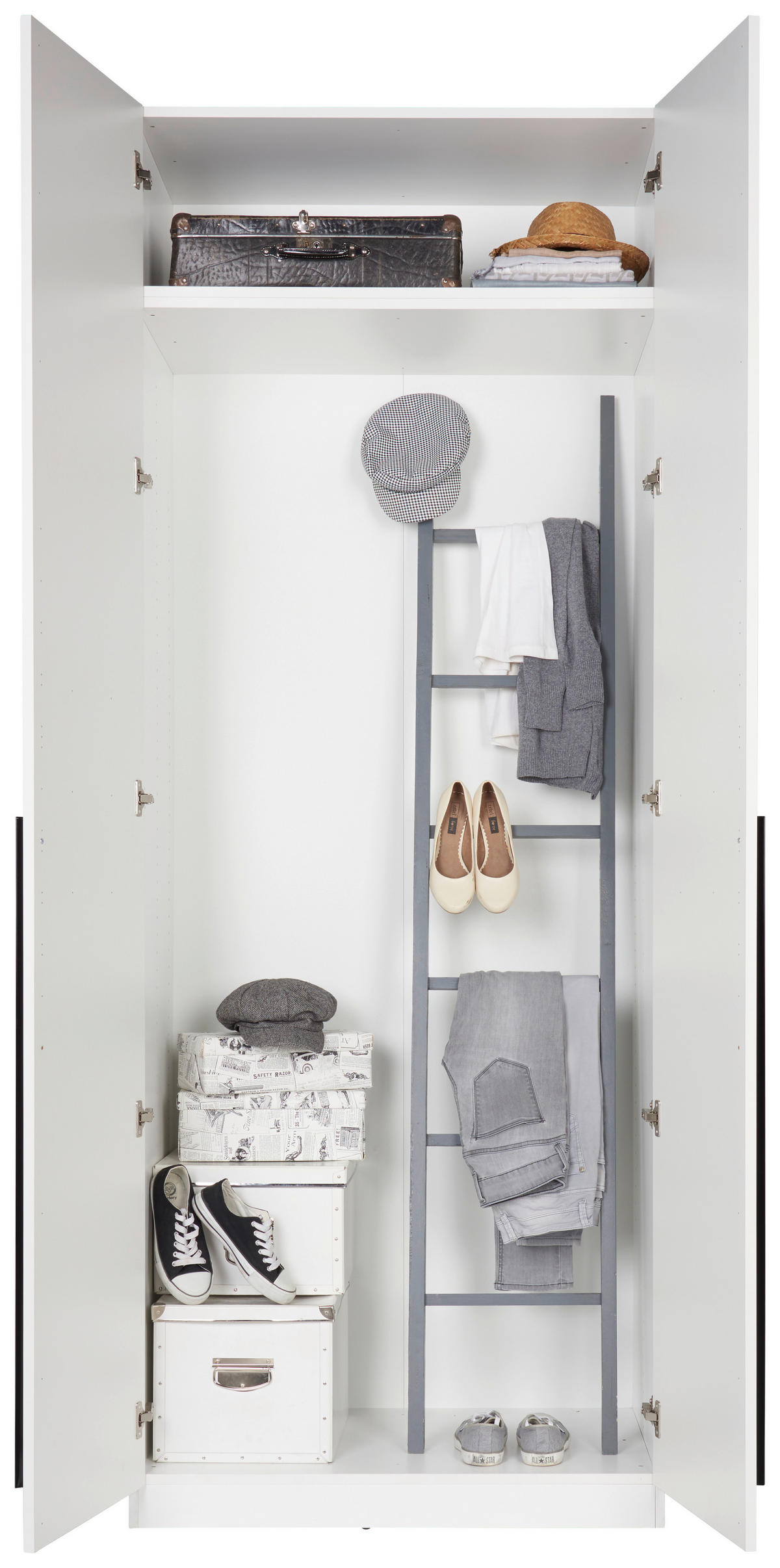 KORPUS ORMARA  bijela  91/242/57 cm    - bijela, Konvencionalno, drvni materijal (91/242/57cm) - Hom`in