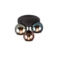 DECKENLEUCHTE  33/20 cm    - Blau/Multicolor, Design, Glas/Metall (33/20cm)
