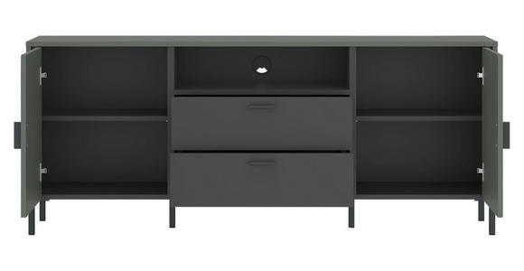 TV-ELEMENT Anthrazit, Schlammfarben  - Schlammfarben/Anthrazit, Design, Holzwerkstoff/Kunststoff (158,2/65/40cm) - Carryhome