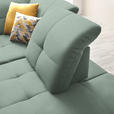 ECKSOFA in Chenille Mintgrün  310/240 cm  - Schwarz/Mintgrün, Design, Textil/Metall (310/240cm) - Xora
