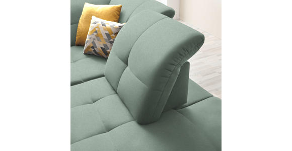 ECKSOFA in Chenille Mintgrün 310/240 cm - Schwarz/Mintgrün, Design, Textil/Metall (310/240cm) - Xora