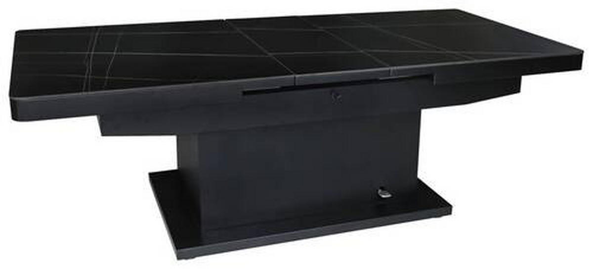 SOFFBORD i metall, keramik 125-150/49,5-79/70 cm  - svart, Design, metall/keramik (125-150/49,5-79/70cm) - Livetastic