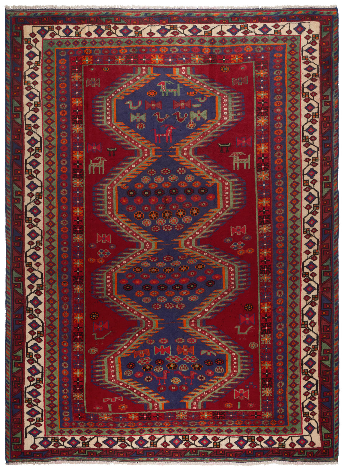 ORIENTALISK MATTA 155/230 cm Sirdjan Persien Classic  - röd, Lifestyle, textil (155/230cm) - Cazaris