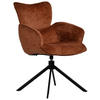 ARMLEHNSTUHL  in Eisen Webstoff  - Rostfarben/Schwarz, Design, Textil/Metall (58/89/64cm) - Novel