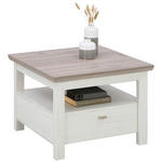 BEISTELLTISCH in Holzwerkstoff 65/65/46,6 cm  - Weiß/Grau, KONVENTIONELL, Holzwerkstoff/Metall (65/65/46,6cm) - Hom`in