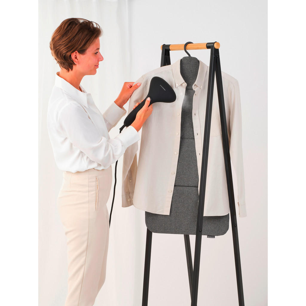 Thumbnail - Brabantia Tür-Dampfdecke, Schwarz, Textil, 40.4x93x1.2 cm, Haushaltsreinigung, Wäschepflege, Bügelbretter