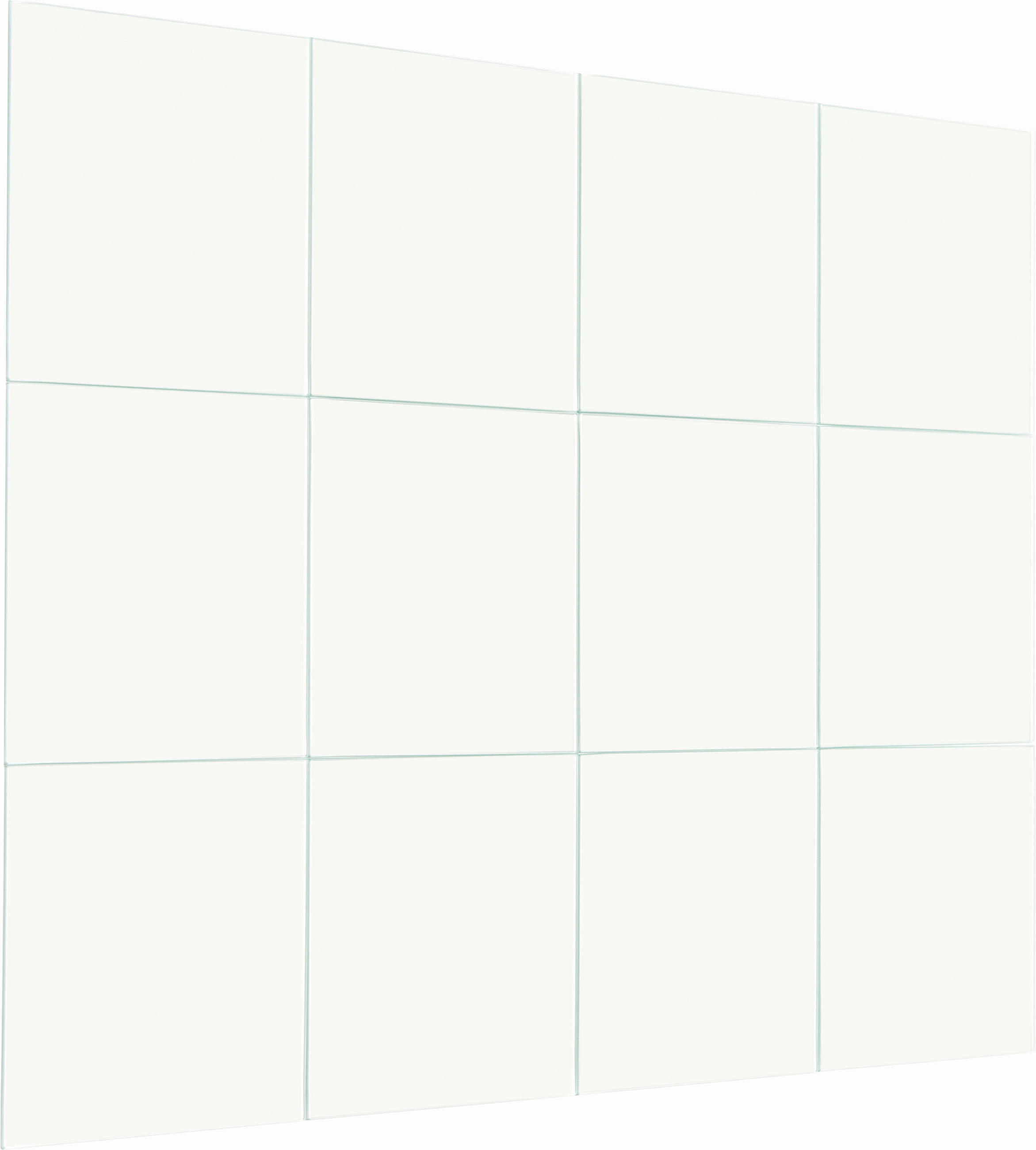 FALI TÜKÖR 15/15/0,3 cm    - ezüstszínű, Konventionell (15/15/0,3cm) - Boxxx