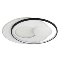 LED-DECKENLEUCHTE Laredo 58/50/10,5 cm  - Schwarz/Weiß, Basics, Kunststoff/Metall (58/50/10,5cm) - Novel
