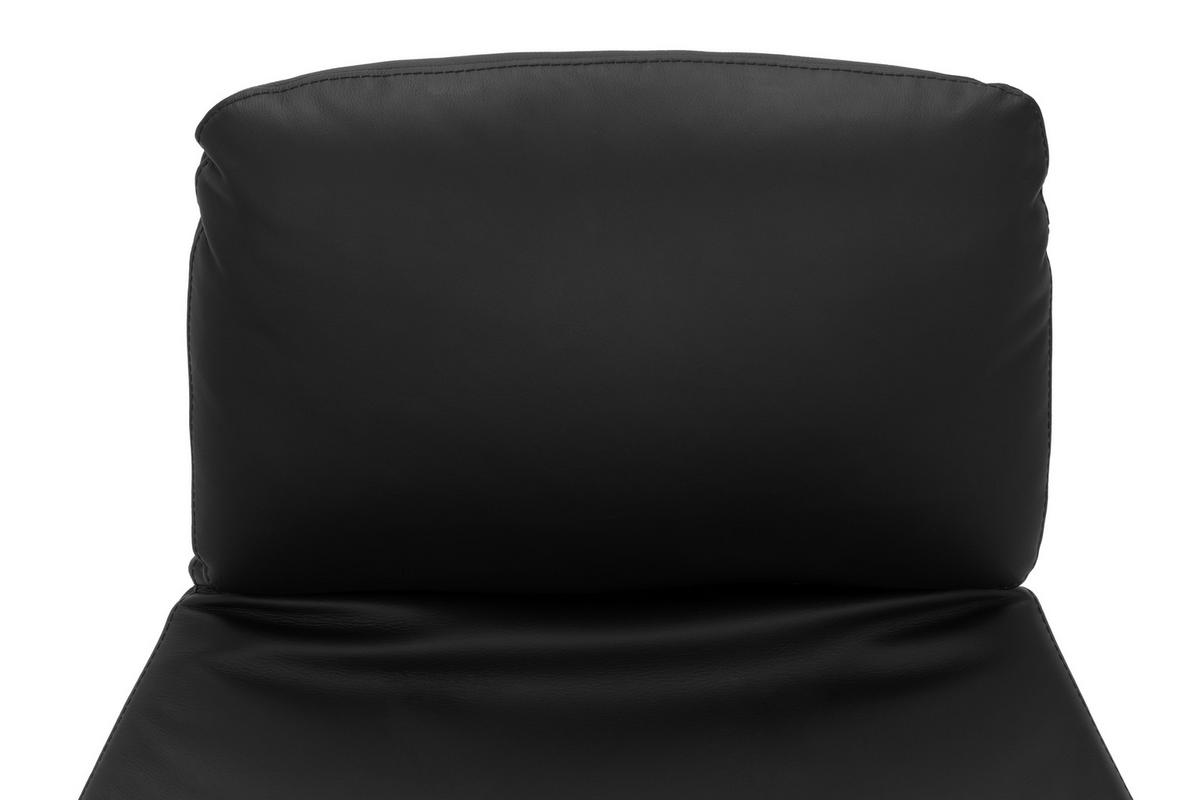 MASSAGESESSEL Echtleder Lederlook Schwarz    - Schwarz/Braun, KONVENTIONELL, Leder/Holzwerkstoff (75/112/85cm) - Livetastic