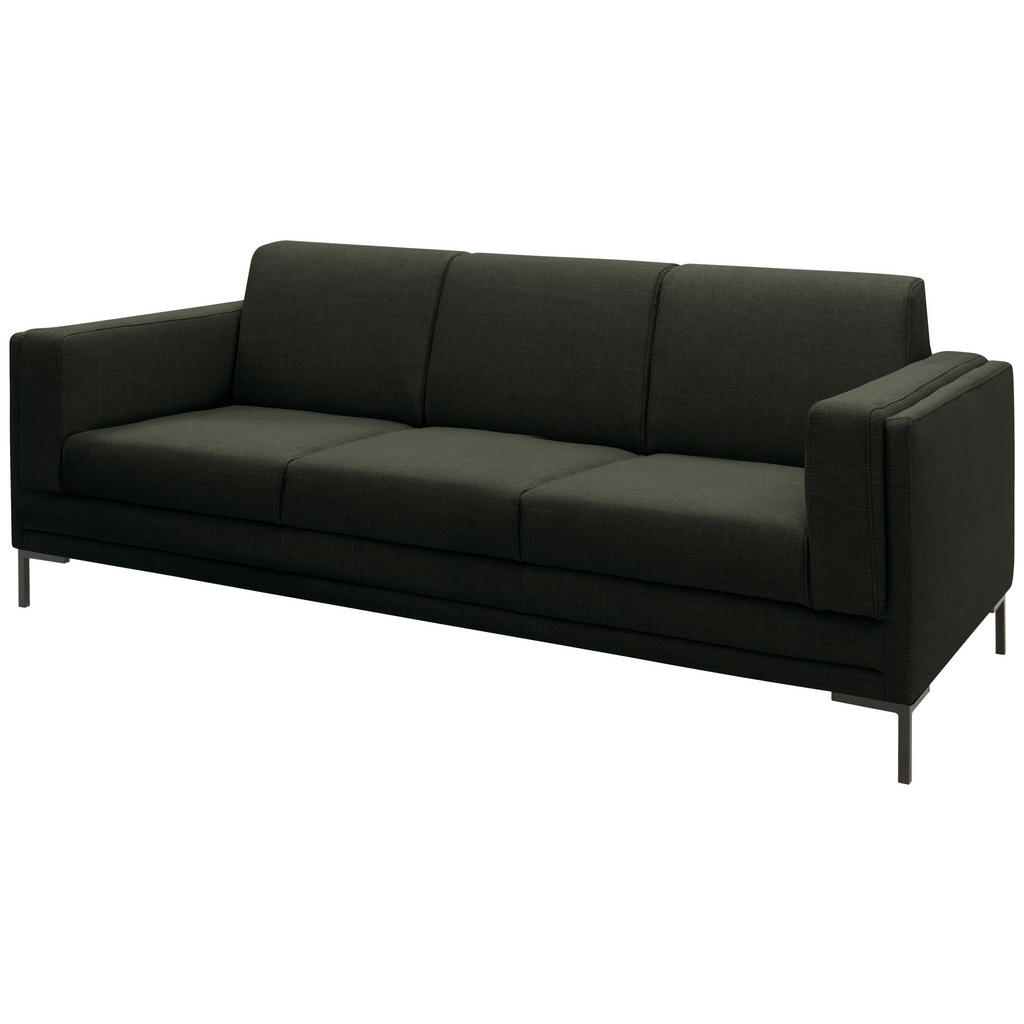 Thumbnail - Looks by W.Joop 3-Sitzer-Sofa Looks Vii, Dunkelgrün, Textil, Uni, 2-Sitzer, 210x82x90 cm, Made in EU, FSC Mix, Stoffausw...