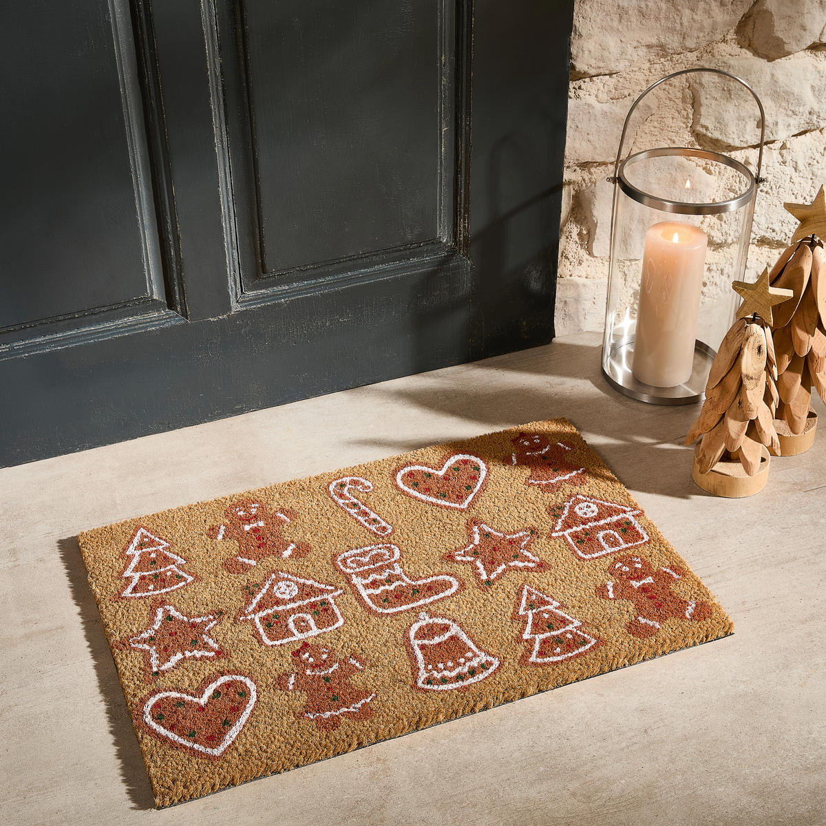 DVEŘNÍ ROHOŽKA, 40/60 cm - vícebarevná, Konvenční, plast/přírodní materiály (40/60cm) - X-Mas