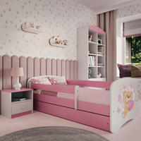 KINDER-/JUNIORBETT - Pink/Birkefarben, MODERN, Holz/Holzwerkstoff (80/160cm) - MID.YOU