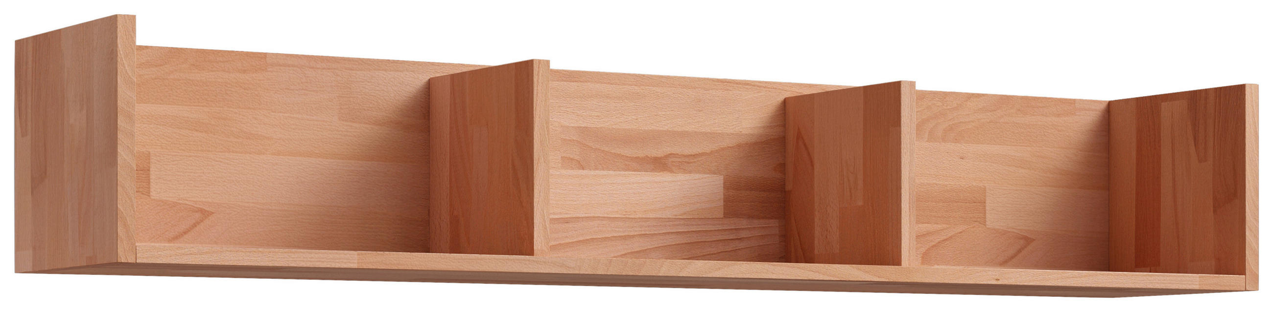 WANDREGAL 130/22/25 cm  - Kernbuche, Natur, Holz (130/22/25cm) - Linea Natura