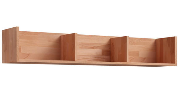 WANDREGAL 130/22/25 cm  - Kernbuche, Natur, Holz (130/22/25cm) - Linea Natura