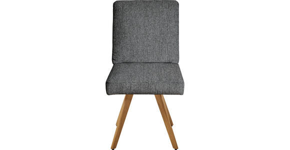 STUHL  in Flachgewebe Holz, Textil  - Eichefarben/Grau, Design, Holz/Textil (46/94/58cm) - Dieter Knoll