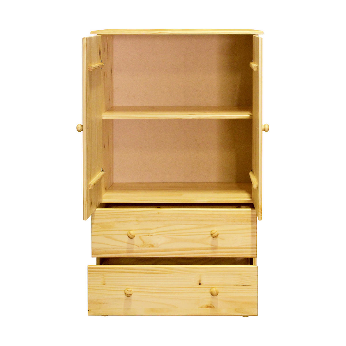 KOMMODE , 80/136/43 cm, 2 Schublade(n)  - Naturfarben, Basics, Holz (80/136/43cm) - Livetastic