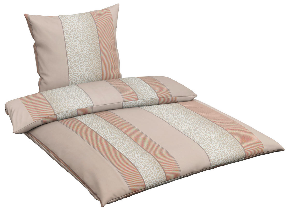 BETTWÄSCHE Satin 155/220 cm  - Beige, Textil (155/220cm) - Dieter Knoll